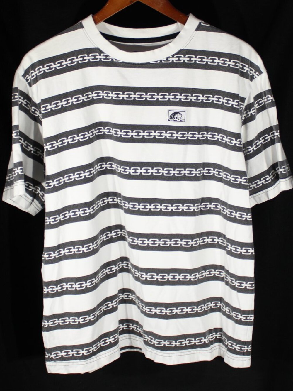 Lurking Class Striped Chain Short Sleeve T-Shirt - Size M